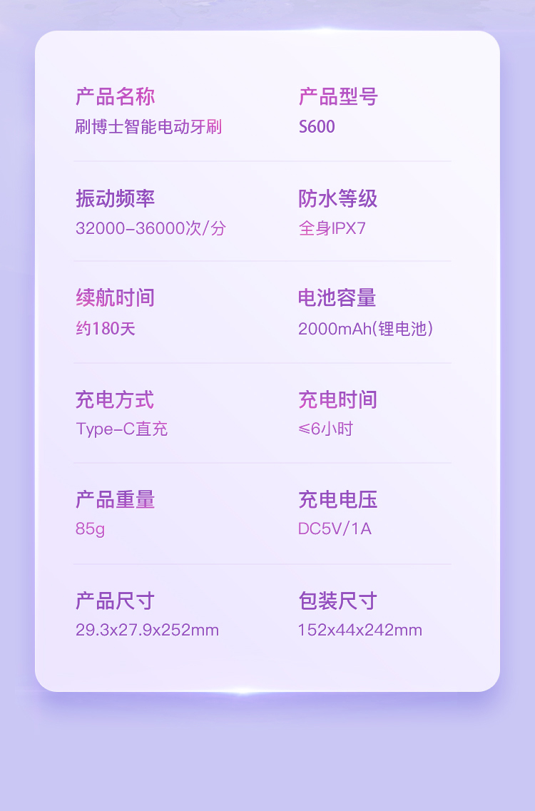 S600 AI黑科技電動(dòng)牙刷詳情圖14